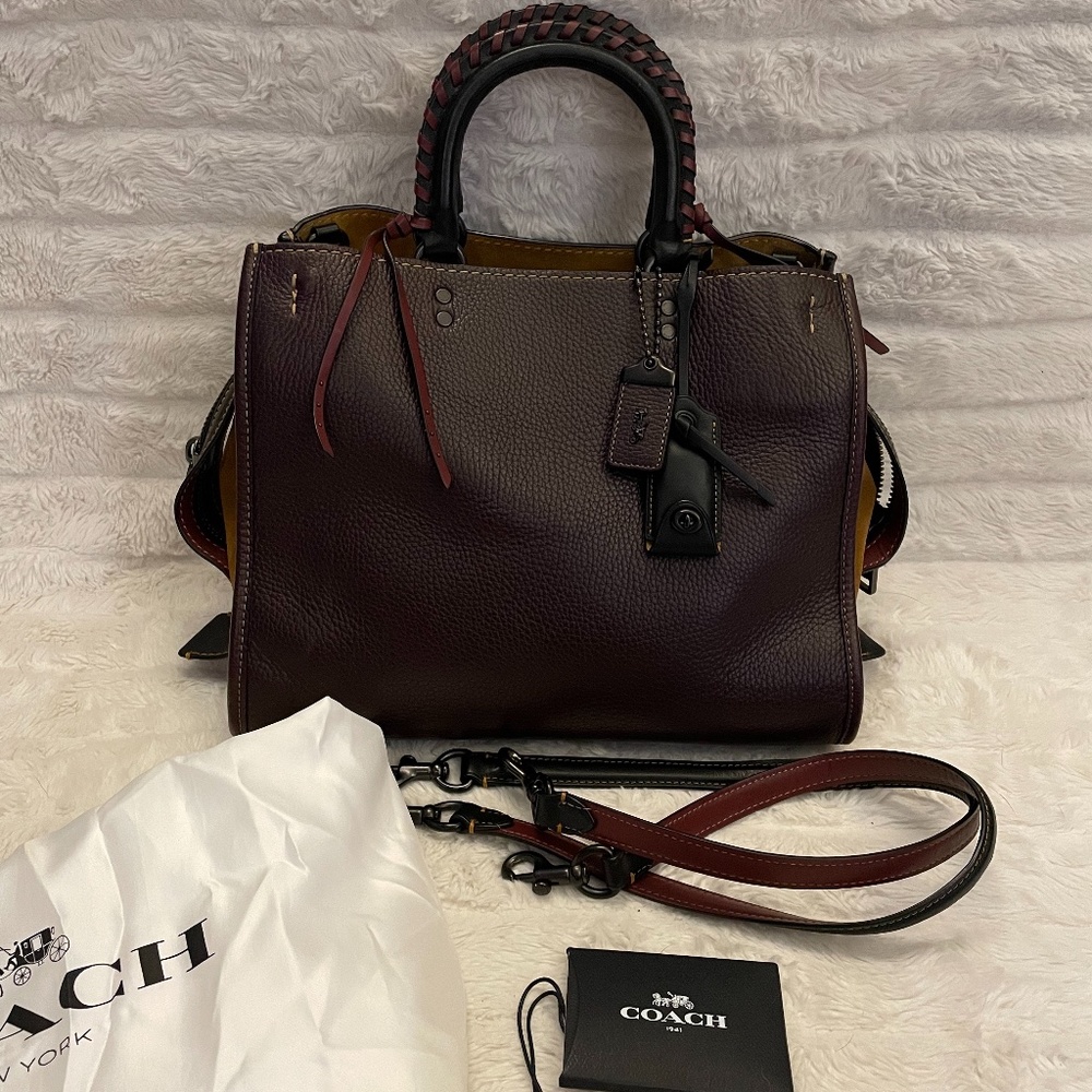 Coach 1941 Rogue 30 Oxblood with Whipstitch handle